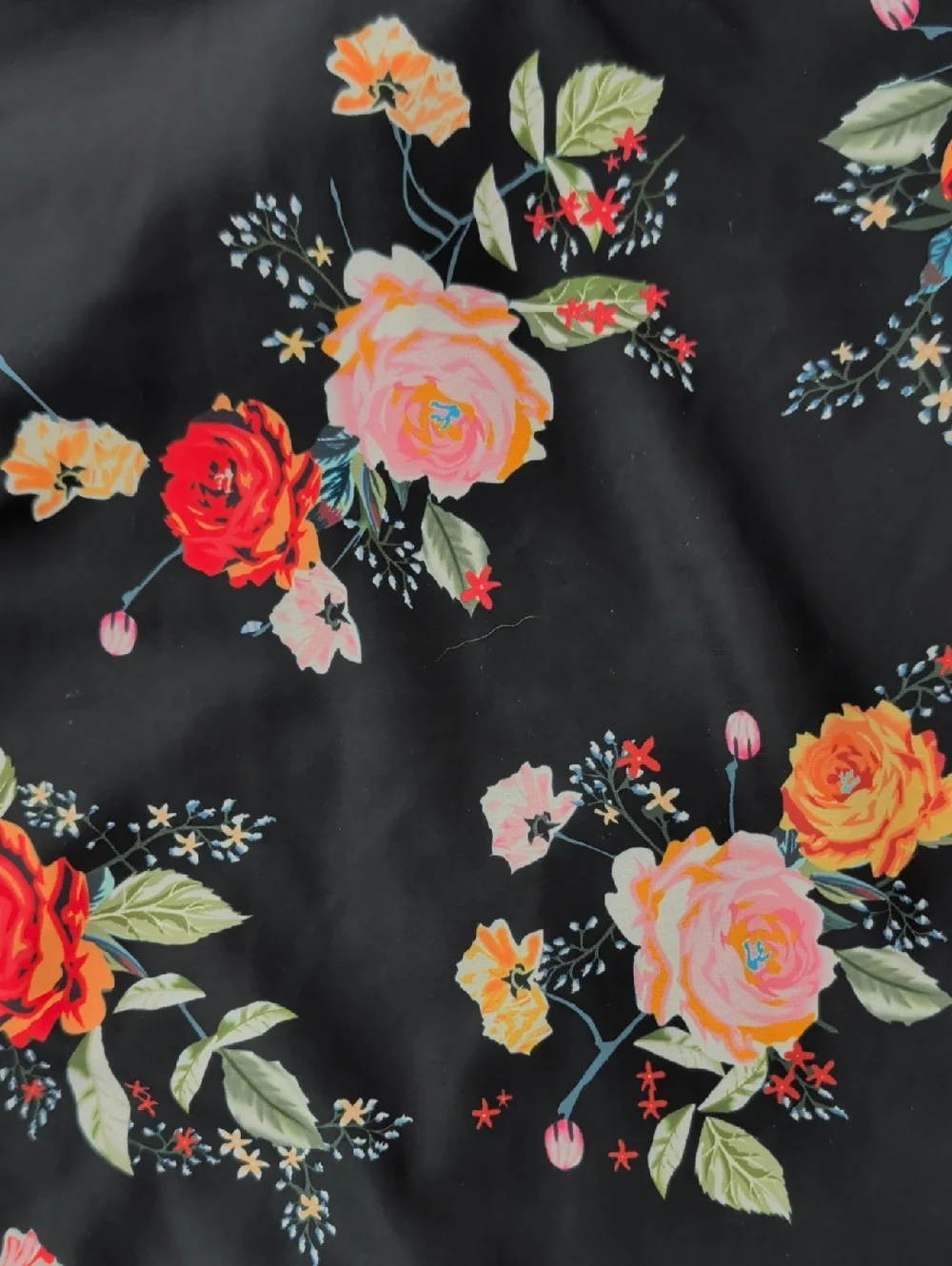 New Floral Print on Black One Piece Swimsuit LIVE LIFE ON THE BEACH XXL Bathing - Picture 6 of 9